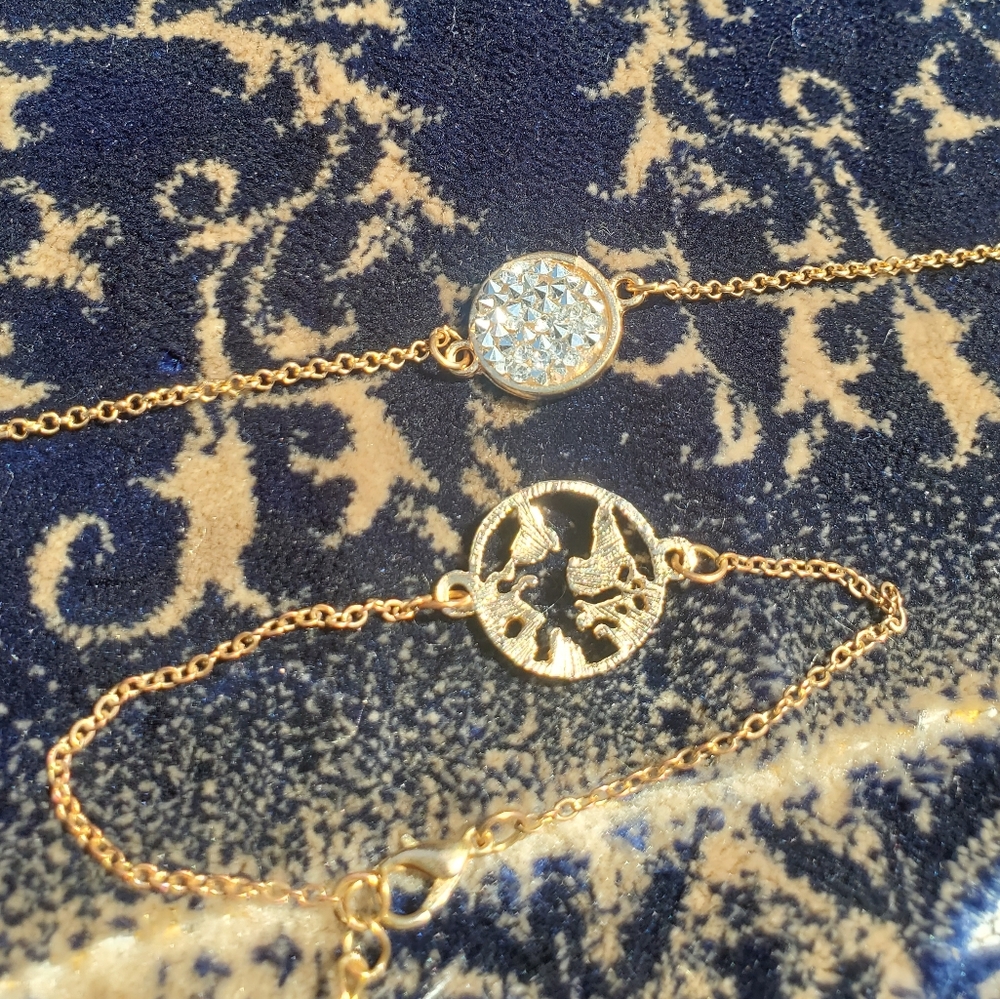 Golden Anklet/Bracelet Set